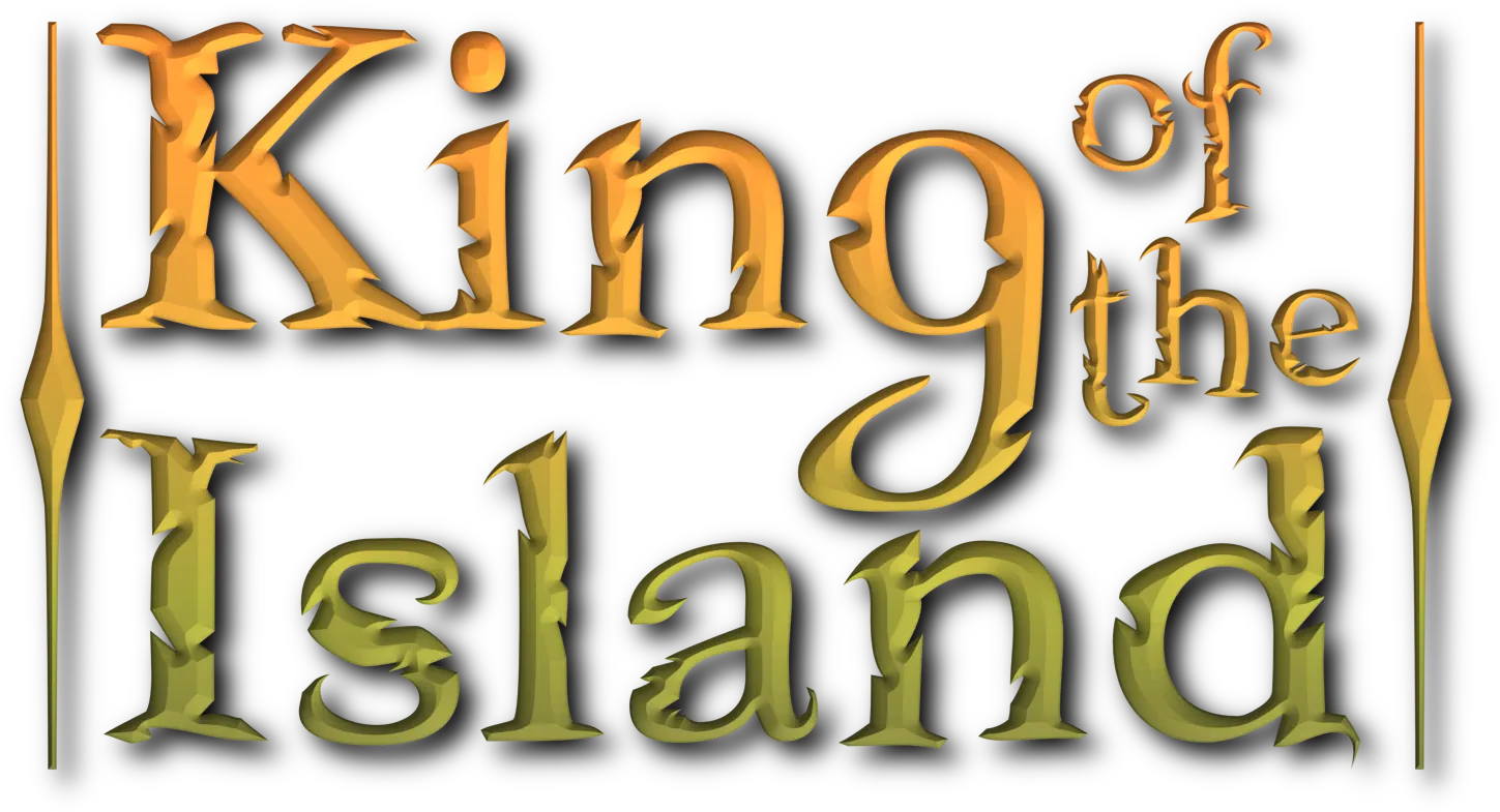 A tropical island with the title King of the Island above it.